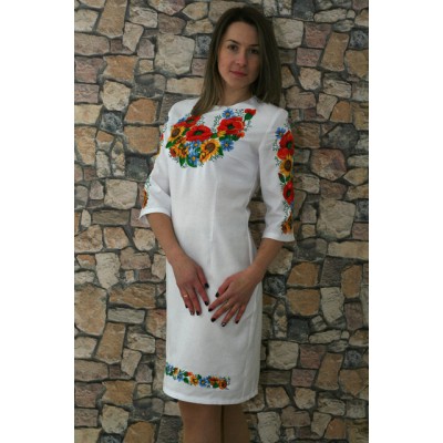 Embroidered dress "Ukrainian Bouquet 3"